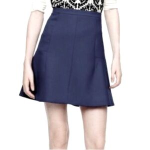 J. Crew Navy Blue Mini A-Line Skirt - Lined - EUC - like New- Classic Size 2